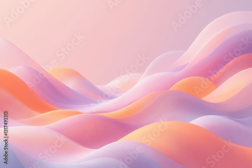 Wallpaper Mural Gentle Abstract Wave Pattern in Harmonious Purple and Pink Tones with Seamless Blending Creating Calming and Meditative Visual Effect for Contemporary Wellness Design Torontodigital.ca