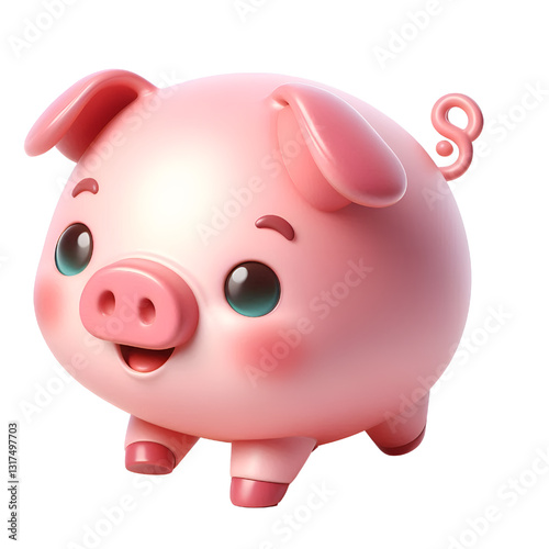 piggy bank isolated on white background