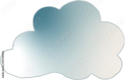 Soft blue cloud with gradient.