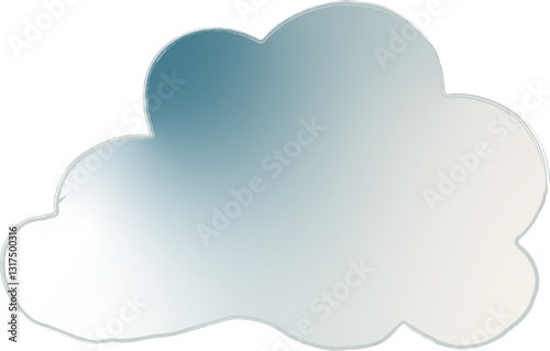 Soft blue cloud with gradient.