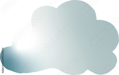 Soft blue cloud with gradient.