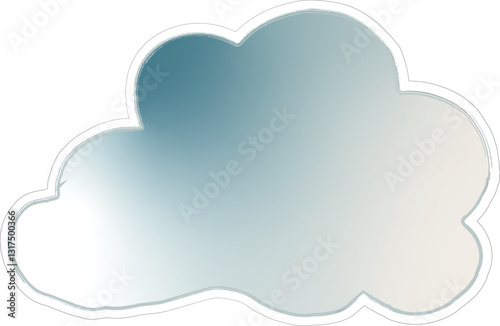 Soft blue cloud with gradient.