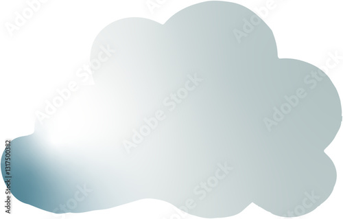 Soft blue cloud with gradient.
