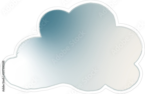 Soft blue cloud with gradient.