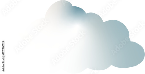 Soft blue cloud with gradient.