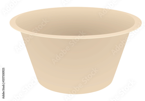 Stainless steel pot. vector illustration