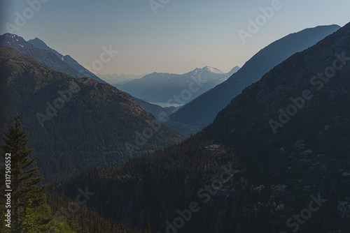 sunset in the mountains