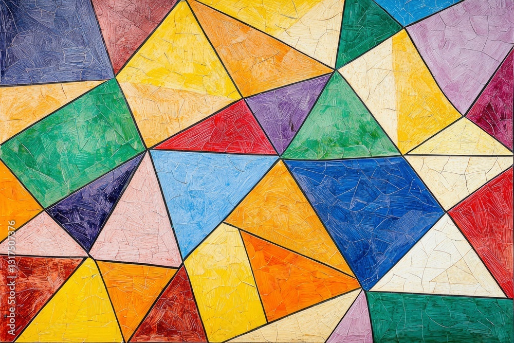 Fototapeta premium Abstract Colorful Triangular Geometric Paint Design
