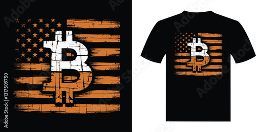 bitcoine t shart design, typography t shart design. Generated with AI