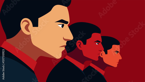 Suspects Emotion A side profile of the suspects face showcasing a mixture of fear and determination as they prepare to respond.
