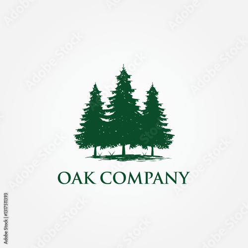 Vintage pine tree logo