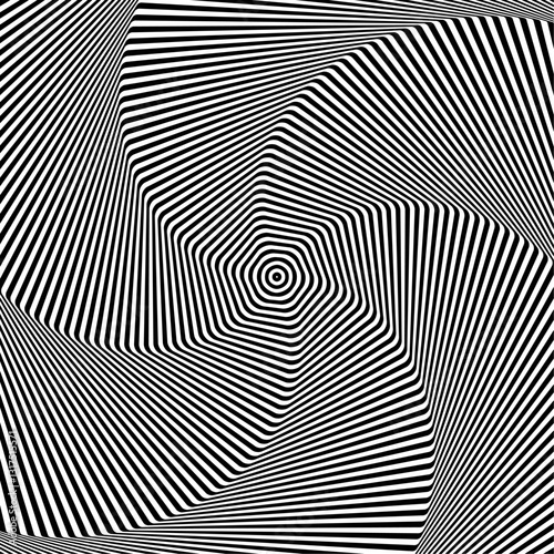 Illusion of Rotation Movement. Abstract Op Art Design.