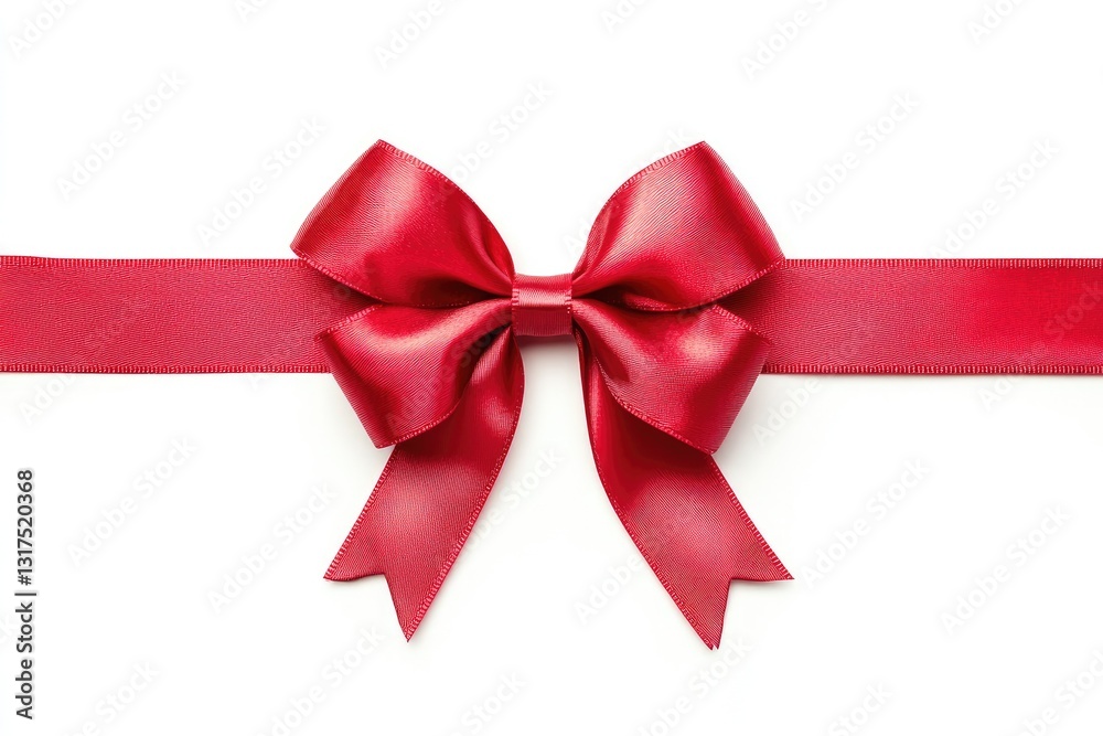 Red satin ribbon bow on white background (3) Red satin ribbon bow on white background (3)
