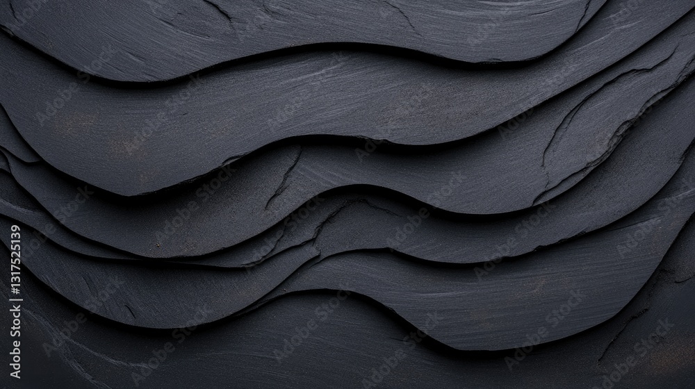 Obraz premium Elegant Abstract Layers of Dark Slate Texture in Modern Design