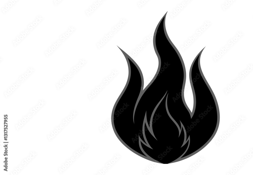 vector fire icon.Bonfire Silhouettes on Transparent Background illustration vector fire icon.Bonfire Silhouettes on Transparent Background illustration