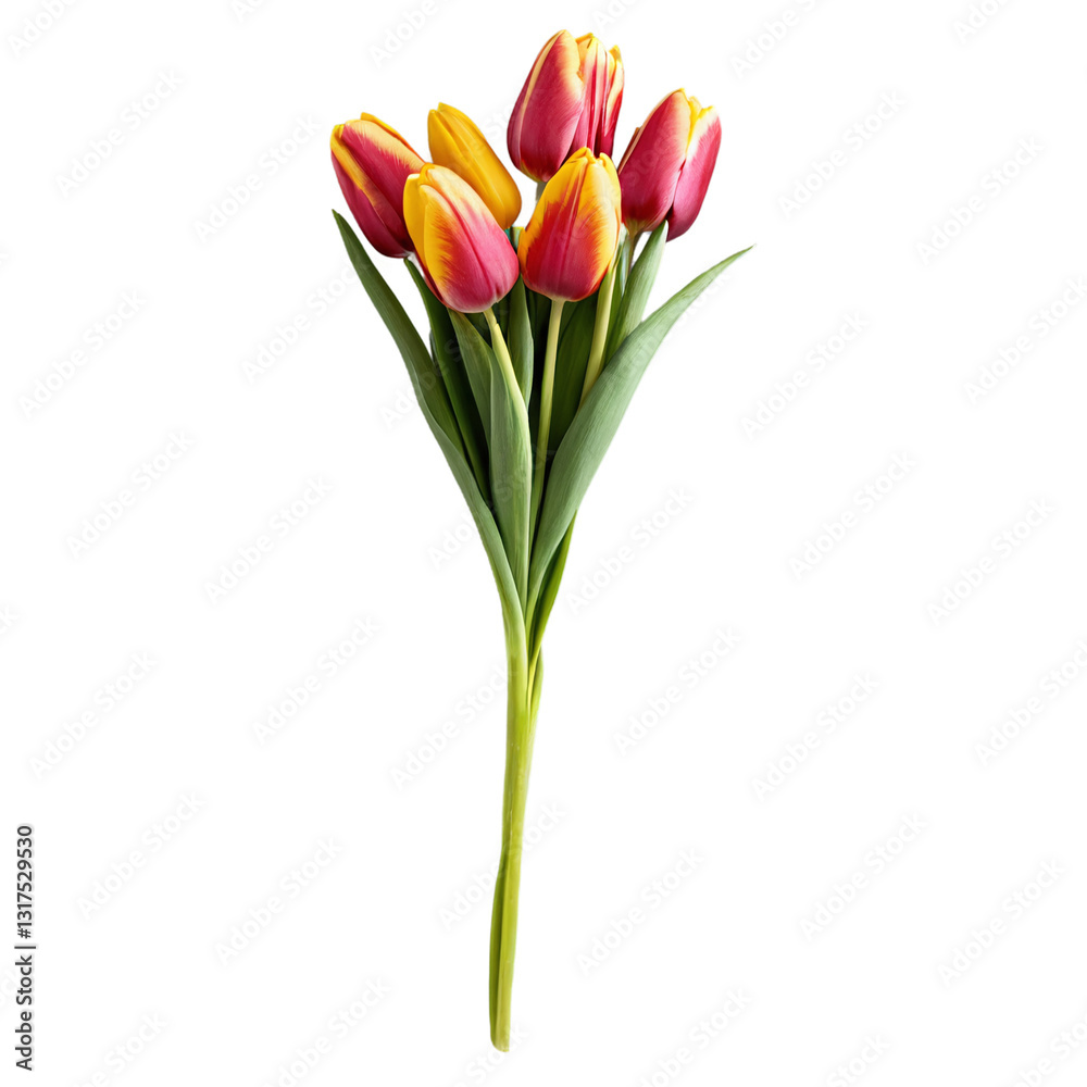tulips flowers bouquet isolated on transparent background tulips flowers bouquet isolated on transparent background
