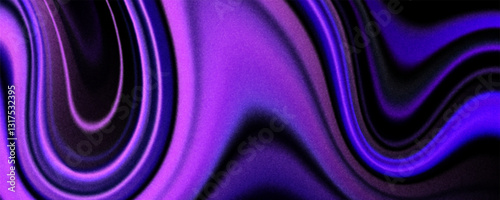 Black deep dark violet purple fuchsia magenta pink white abstract background. Color gradient ombre blurred wave. Grain noise mesh particle