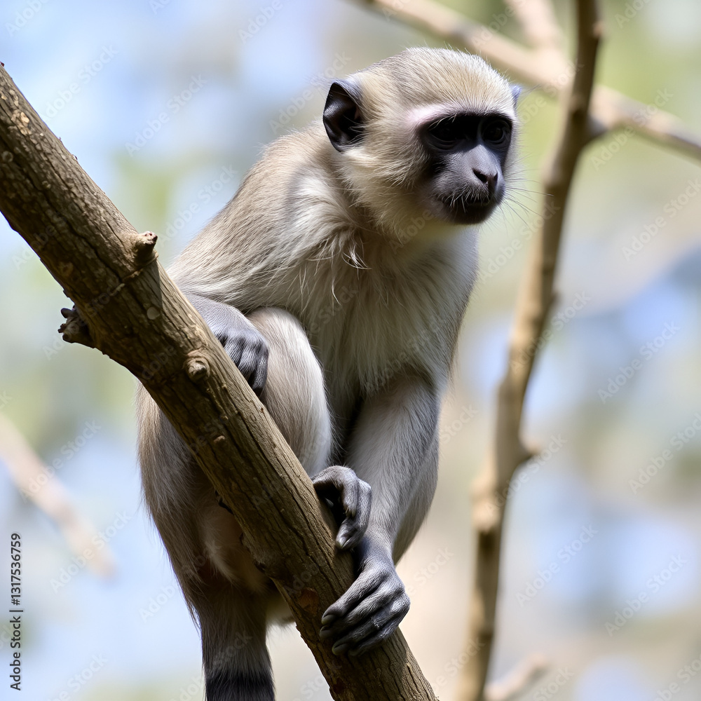 Obraz premium Vervet Monkey - Chlorocebus pygerythrus