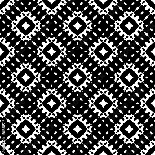  Abstract texture for fabric print, card, table cloth, furniture, banner, cover, invitation, decoration, wrapping.Seamless repeating pattern. Black and white color.Carpet pattern texture.