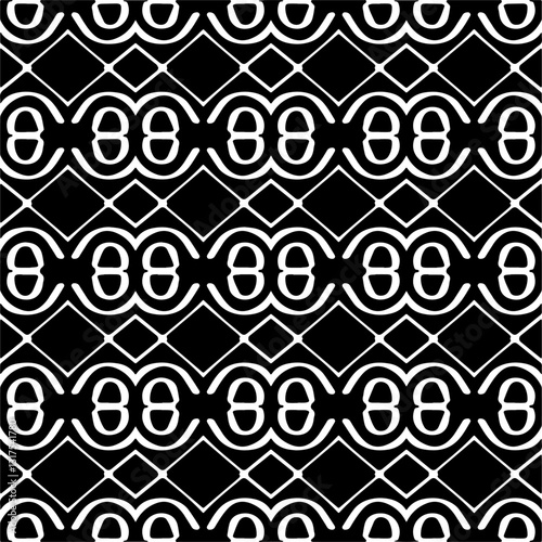  Abstract texture for fabric print, card, table cloth, furniture, banner, cover, invitation, decoration, wrapping.Seamless repeating pattern. Black and white color.Carpet pattern texture.