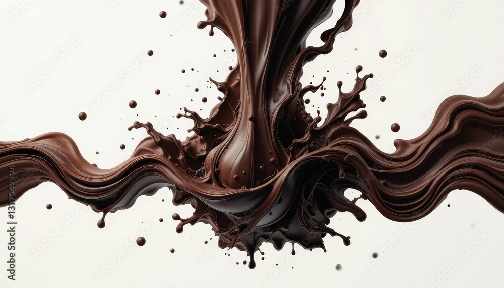 Rich Chocolate Liquid Splash with Dynamic Motion and Texture Rich Chocolate Liquid Splash with Dynamic Motion and Texture