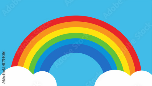 Rainbow After Rain A vibrant rainbow stretching across a clear sky after rain symbolizing hope renewal and the beauty that follows challenges.