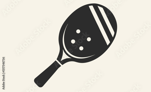 Pickleball paddle silhouette vector icon