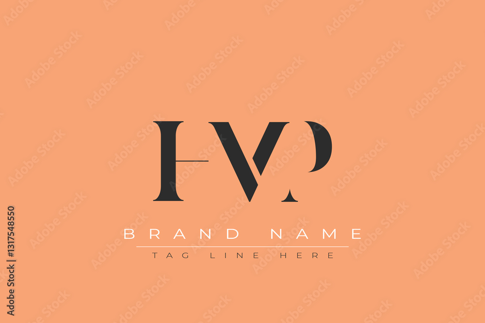 Obraz premium HMP abstract letter logo design. This logo is designed by three abstract letters.