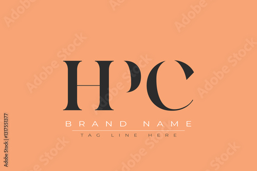 HPC abstract letter logo design. This logo is designed by three abstract letters.