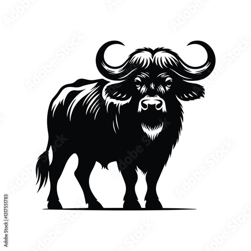African Buffalo Illustration