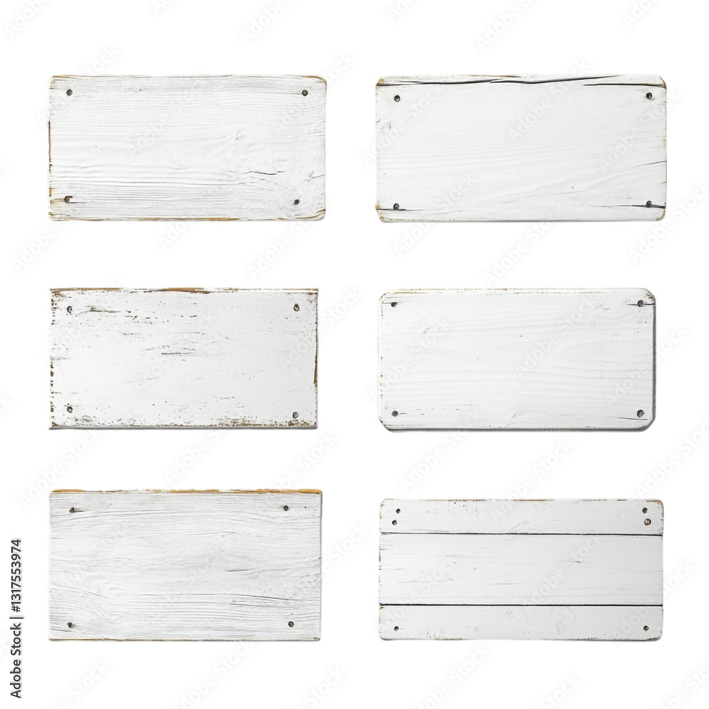 White Wooden Signboards Blank Rustic Background, White Wooden Signboards Blank Rustic Background,