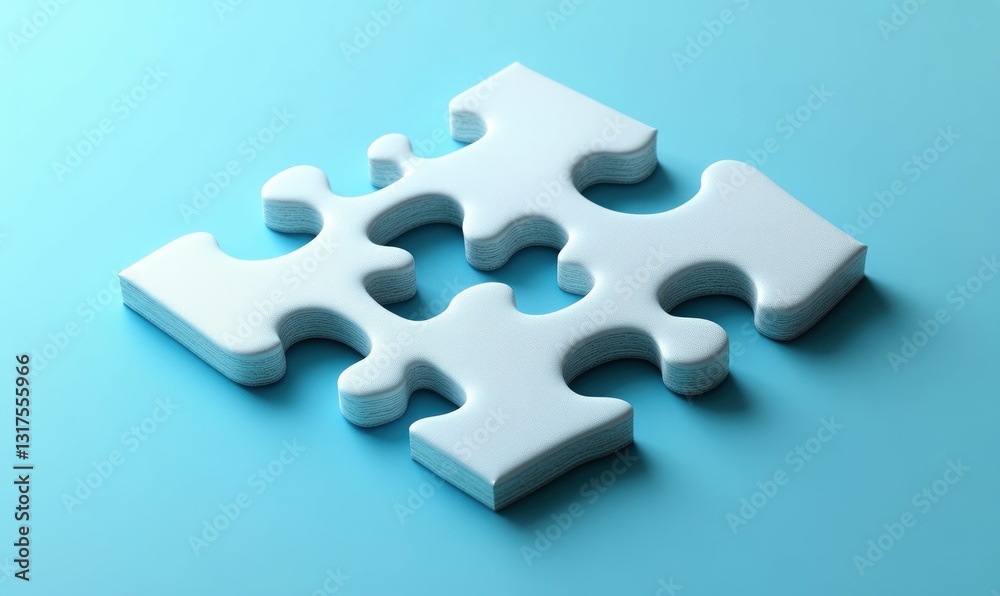 Two puzzle pieces connect solution concept Two puzzle pieces connect solution concept