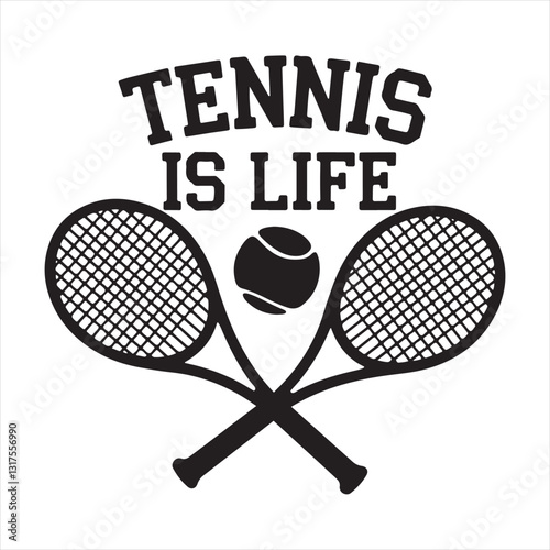Tennis is life t-shirt design
