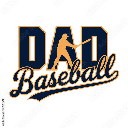 Dad baseball t-shirt design
