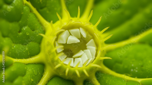 Macro shot of a plants stomata photo