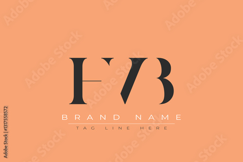 HVB abstract letter logo design. This logo is designed by three abstract letters.