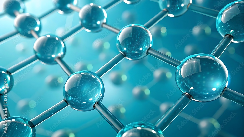 Crystal Lattice Structure Blue Atoms Science Technology Nanotechnology Research Crystal Lattice Structure Blue Atoms Science Technology Nanotechnology Research