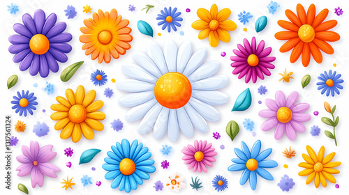 Colorful floral arrangement with various flower types and sizes