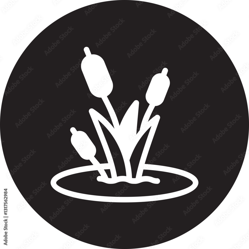 Obraz premium Reeds glyph icon