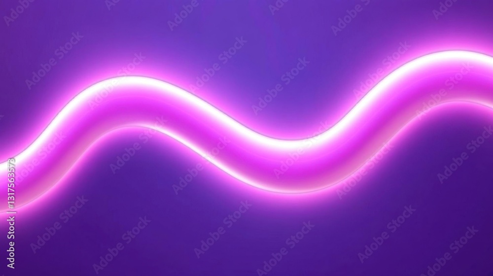 Obraz premium Purple Neon Wave Abstract