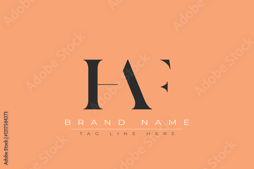 HAF abstract letter logo design. This logo is designed by three abstract letters.