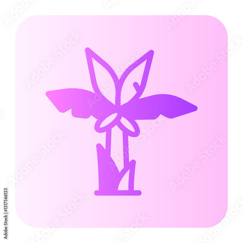 banana tree gradient icon