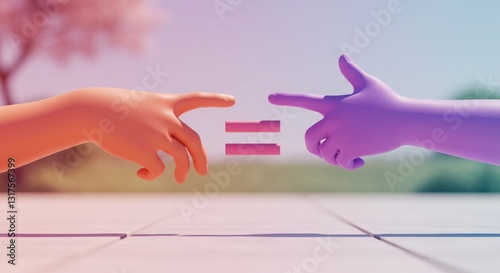 Equality Symbol - Hands Forming an Equality Sign