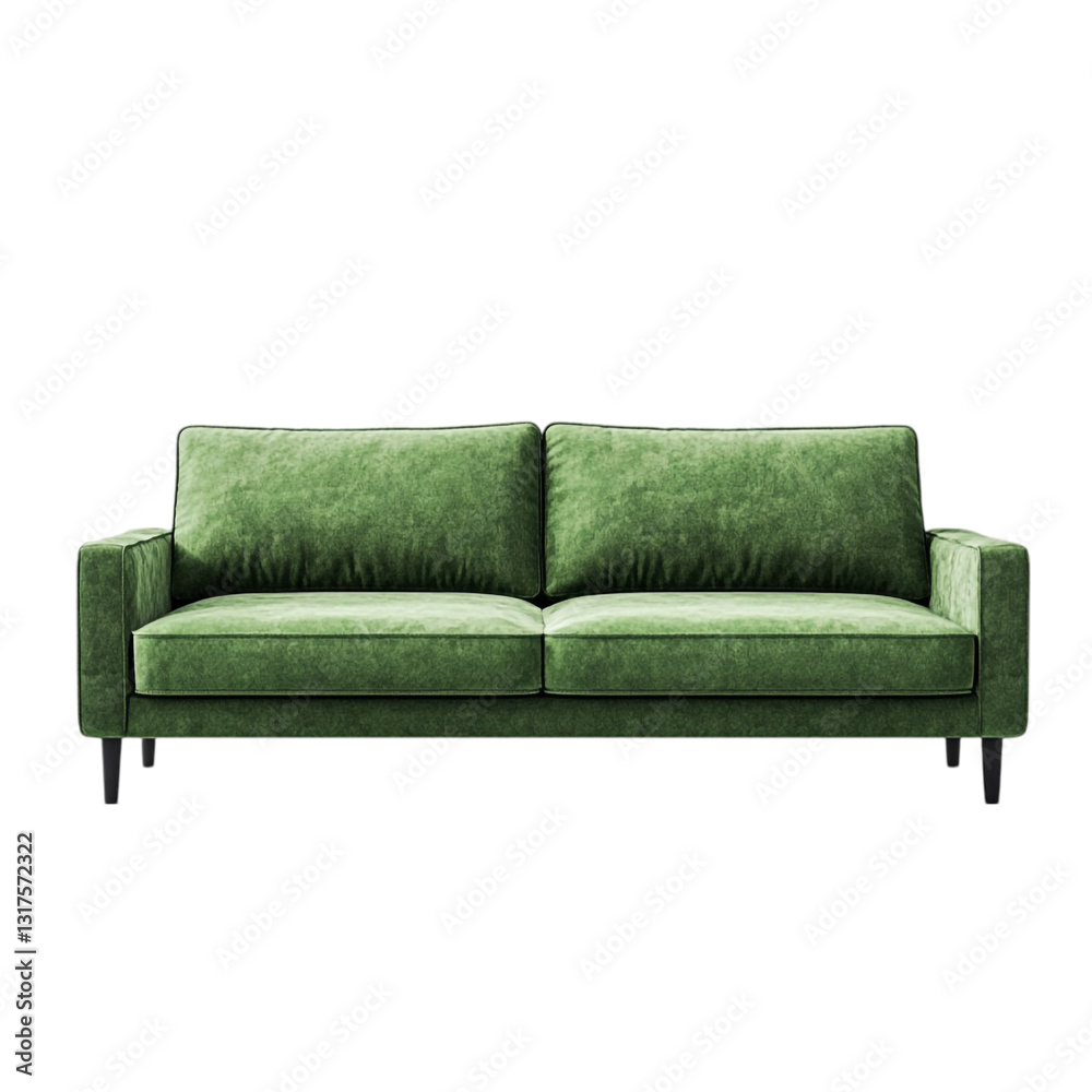 Naklejka premium Green Velvet Sofa Modern Furniture Home Decor