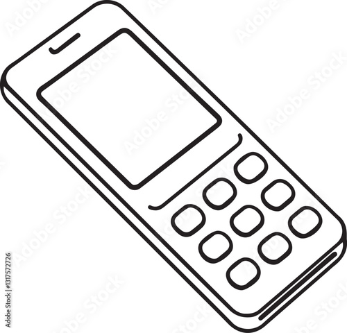 mobile phone isolated on white