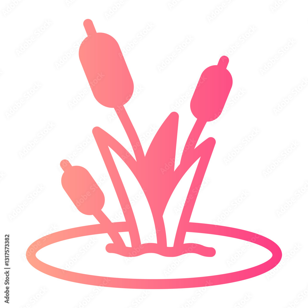 Obraz premium Reeds gradient icon