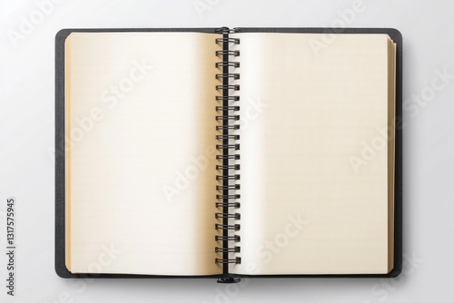 Wallpaper Mural blank open notebook or ring binder isolated over a transparent background, business stationery, school, art, or craft supply, top view, flat lay for your scenes, copy space Torontodigital.ca