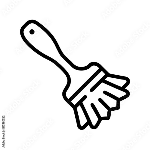 Cleaning brush icon, cleaning tool, vector illustration, simple design, monochrome style