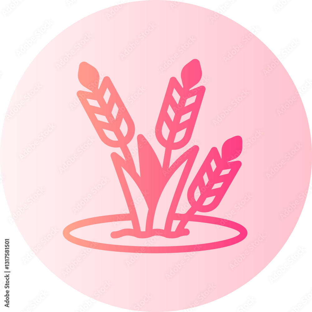 Fototapeta premium Wheat gradient icon