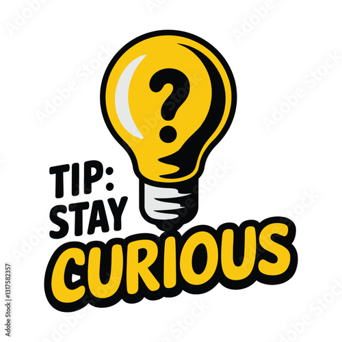 Stay Curious T Shirt Design Bulb